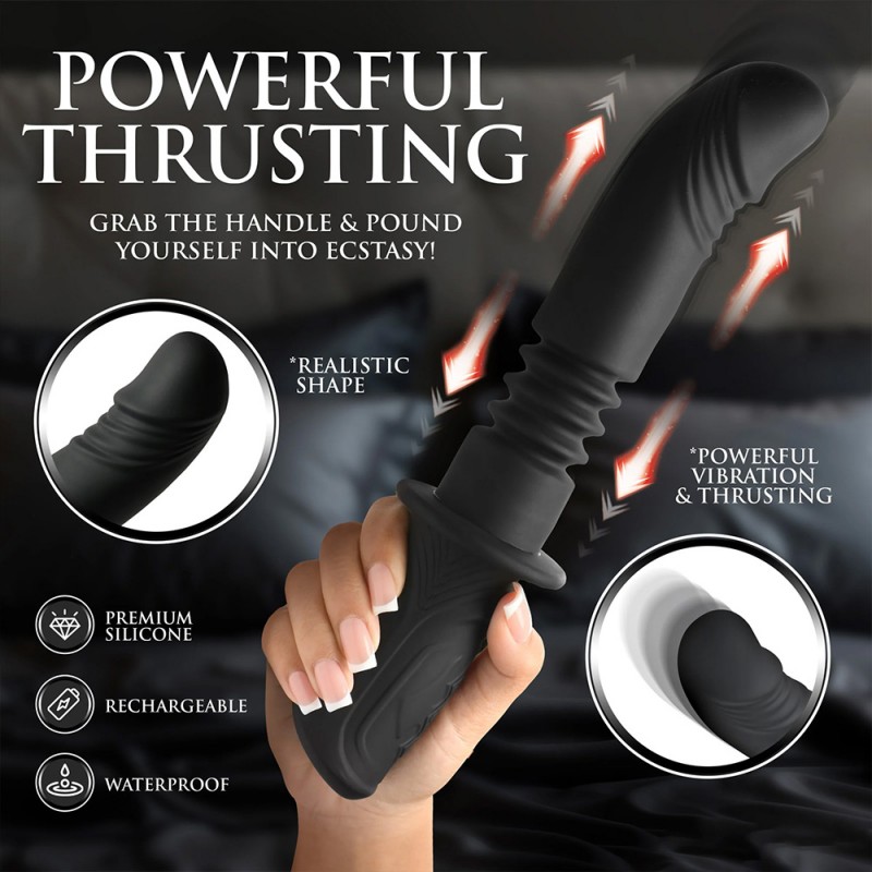 xr brands power thrust thrusting silicone wand penis vibrator with powerful thrusting