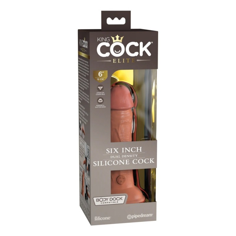 Pipedream King Cock Elite 6 Inch Dual Density Cock Dildo packaging image
