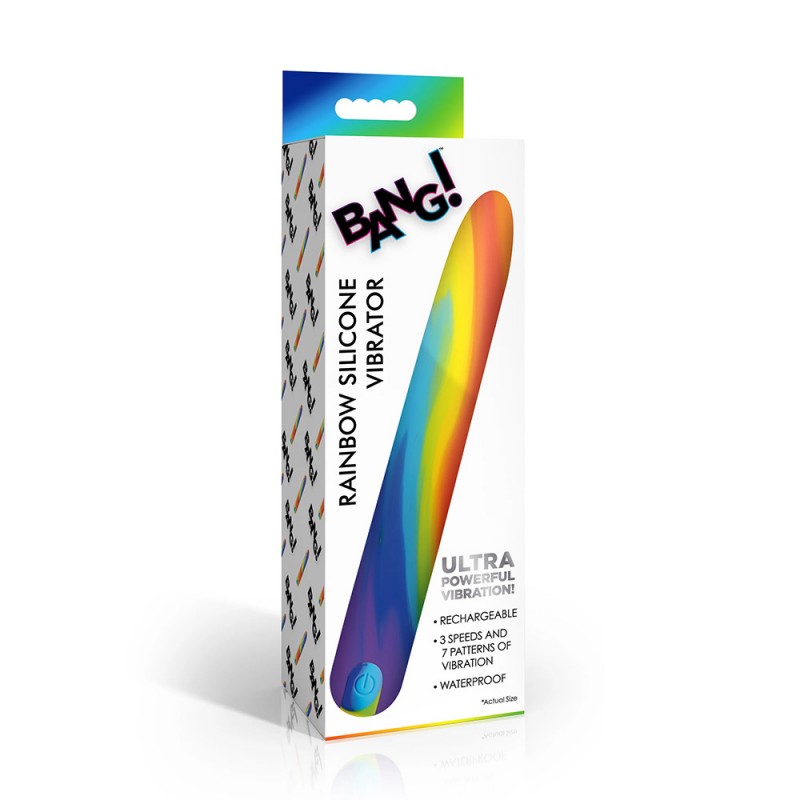 bang rainbow silicone bullet vibrator clitoral g spot stimulator