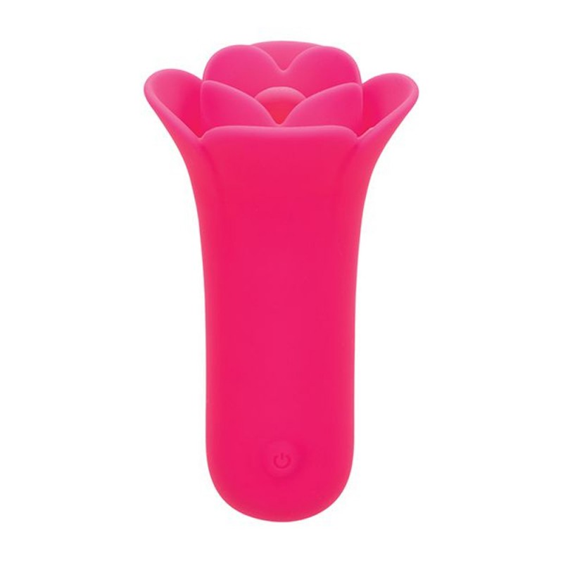 calexotics naughty bits lily licker mini flower flicker clitoral vibrator