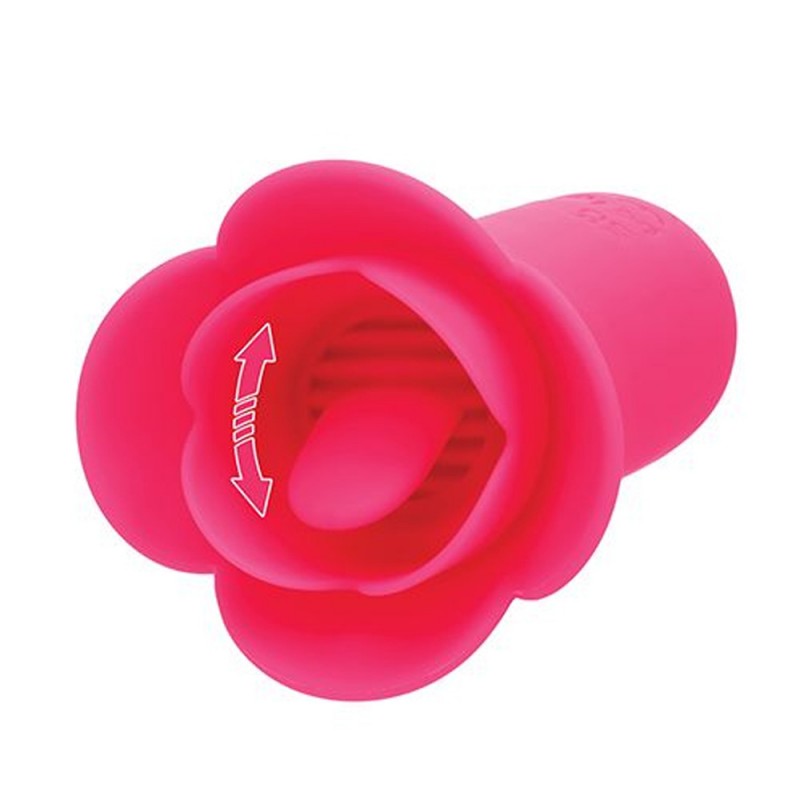 calexotics naughty bits lily licker mini flower flicker clitoral vibrator body safe silicone
