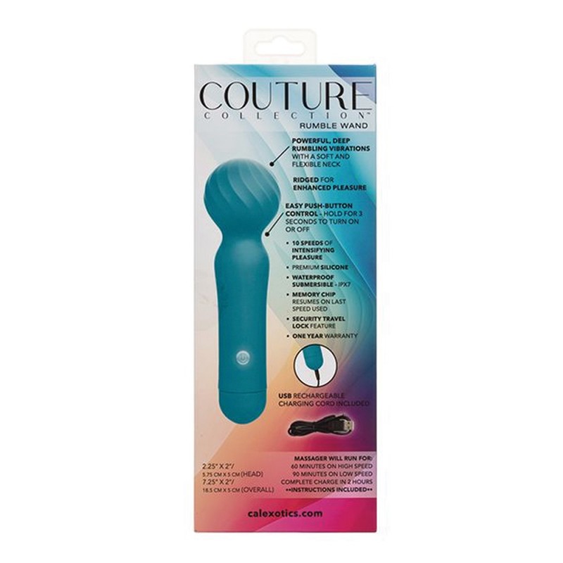 calexotics couture collection body silicone vibrating wand  dual ends