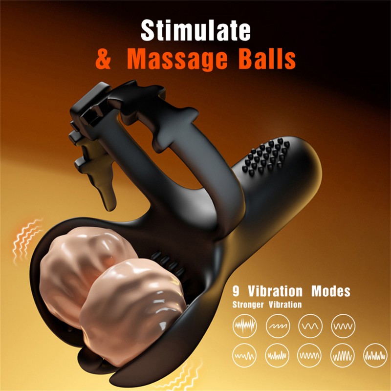 ball lock penis ring adjustable silicone cock ring vibrator for male