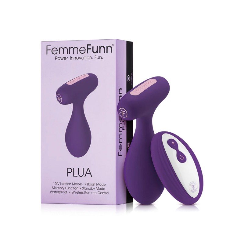 femmefunn plua rechargeable silicone vibrating anal plug with exquisite package