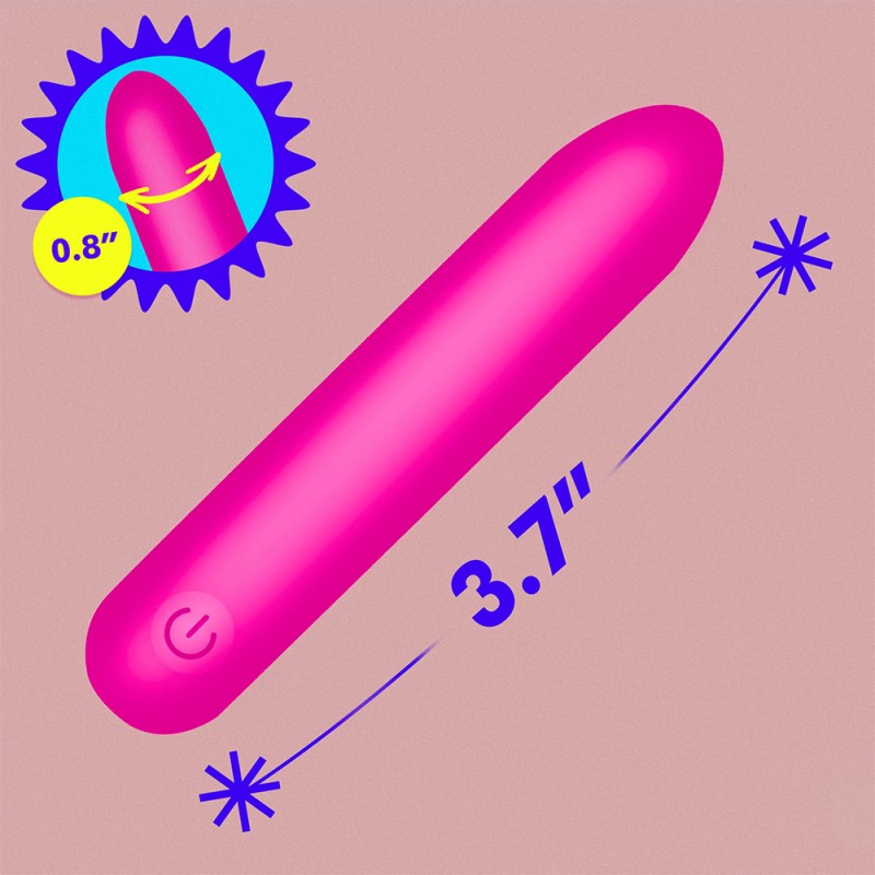 tapered flexible  silicone bullet pink