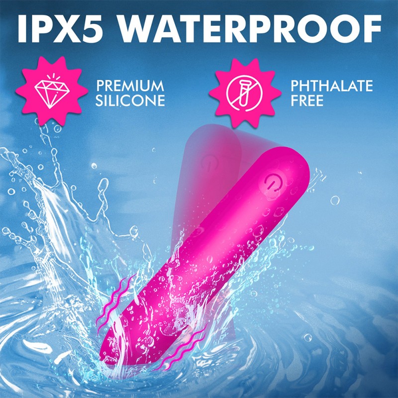 tapered flexible  silicone bullet pink suitable for beginners