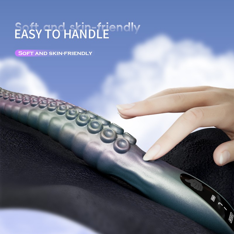 USB-rechargeable tentacle massager with discreet travel lock feature