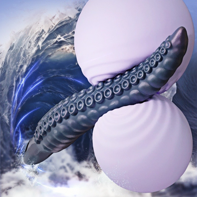 Ergonomic tentacle vibrator with graduated thickness for G-spot or prostate stimulation