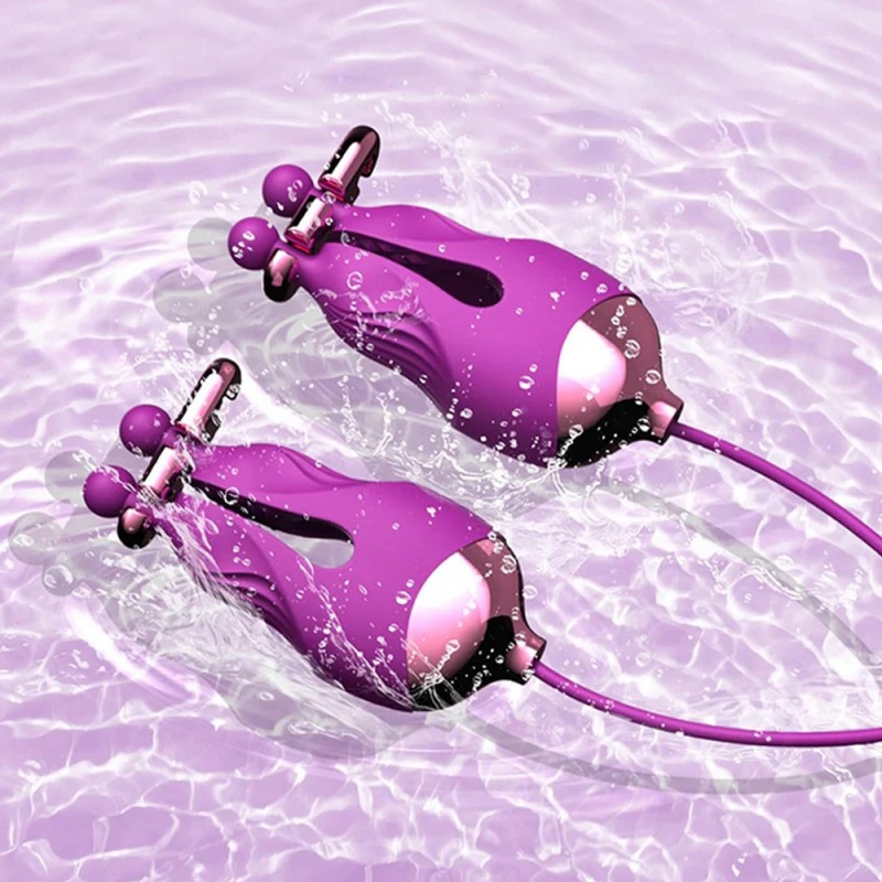 silicone nipple clamps vibrator clitoral stimulator for women