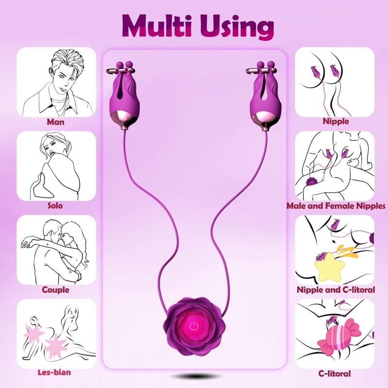 nipple clamps vibrator clitoral stimulator for women