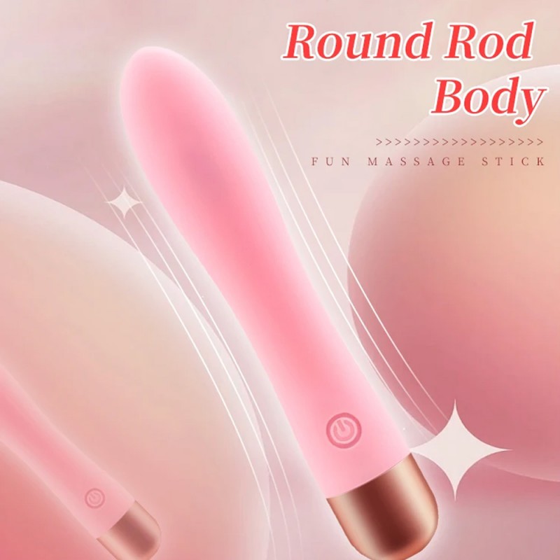venusfun silicone g-spot clitoral anal stimulation vibrator for women round rod