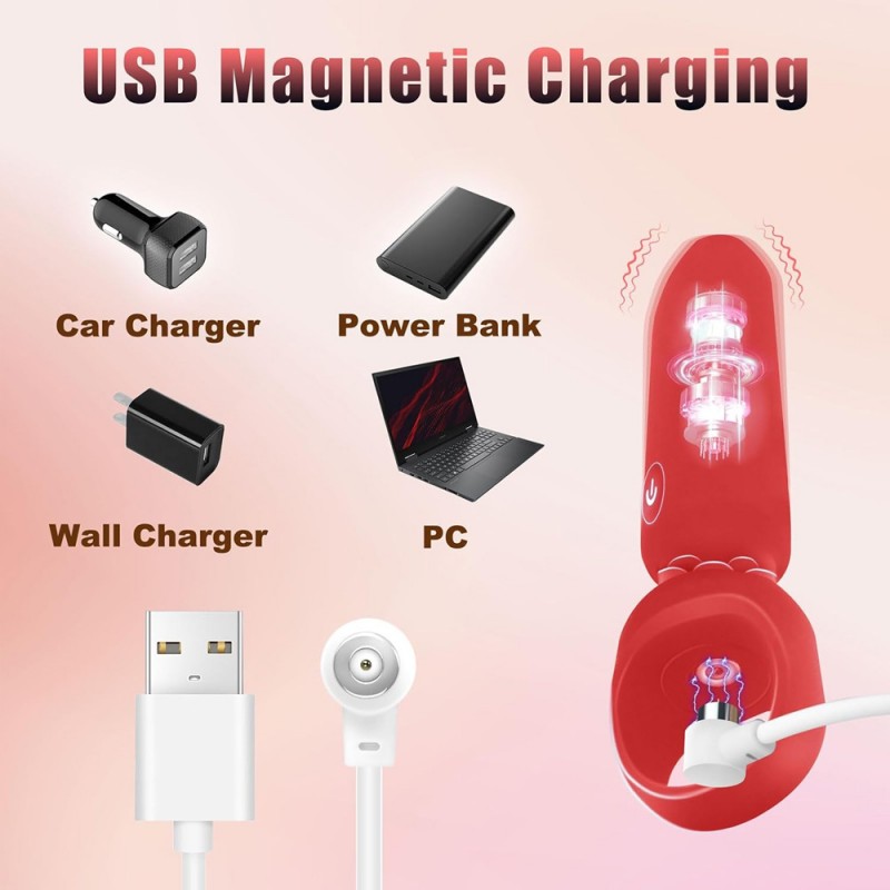 venusfun silicone g-spot clitoral bullet vibrator with buckle design usb magnetic charging