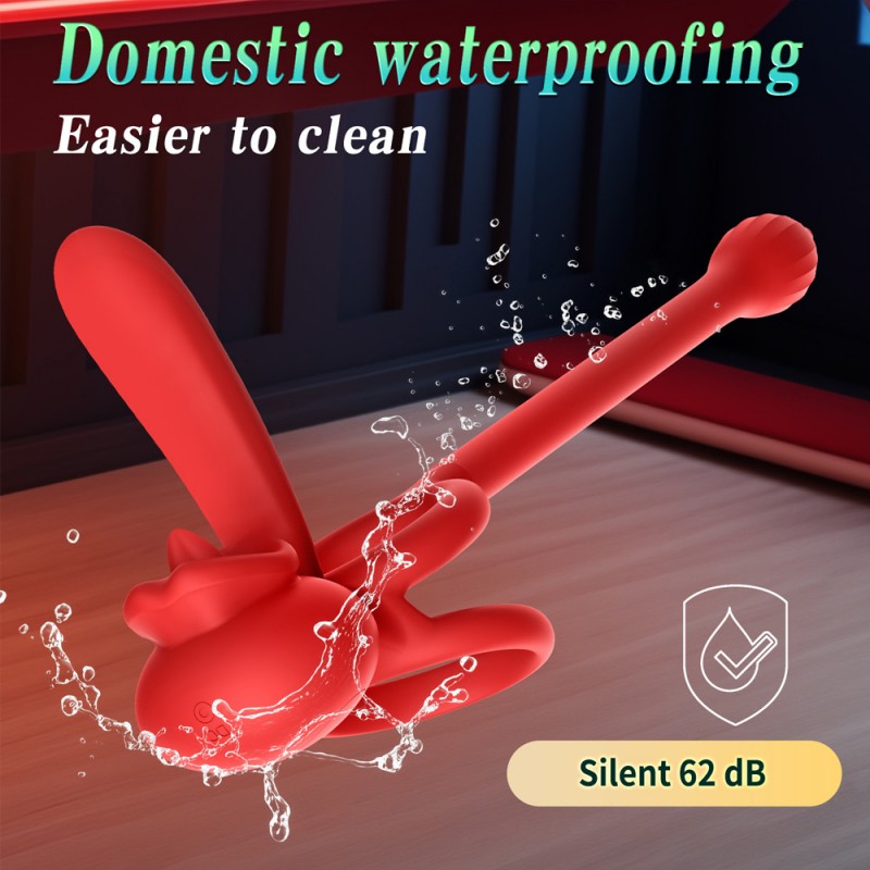 vibrating penis ring tongue licking masturbator with app control for men