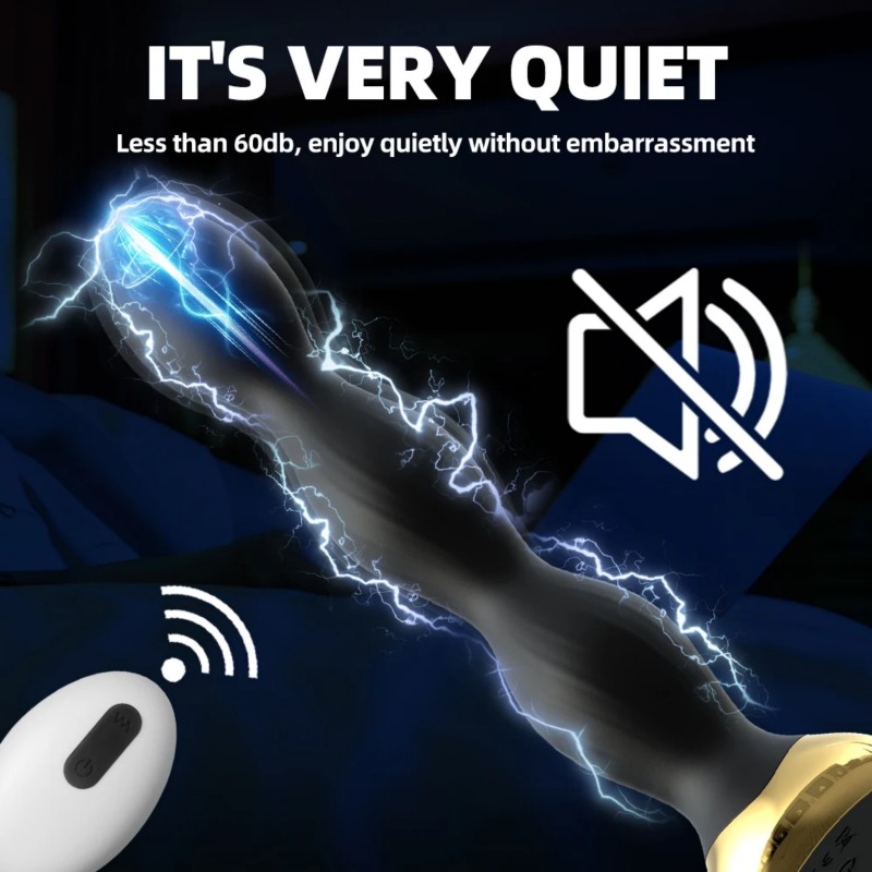 venusfun vibrating electric shock prostate massager with remote control very quite