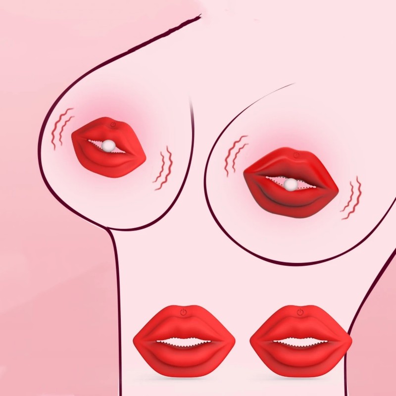 venusfun pout lips nipple clamps 2 in 1 stimulator with remote control protable