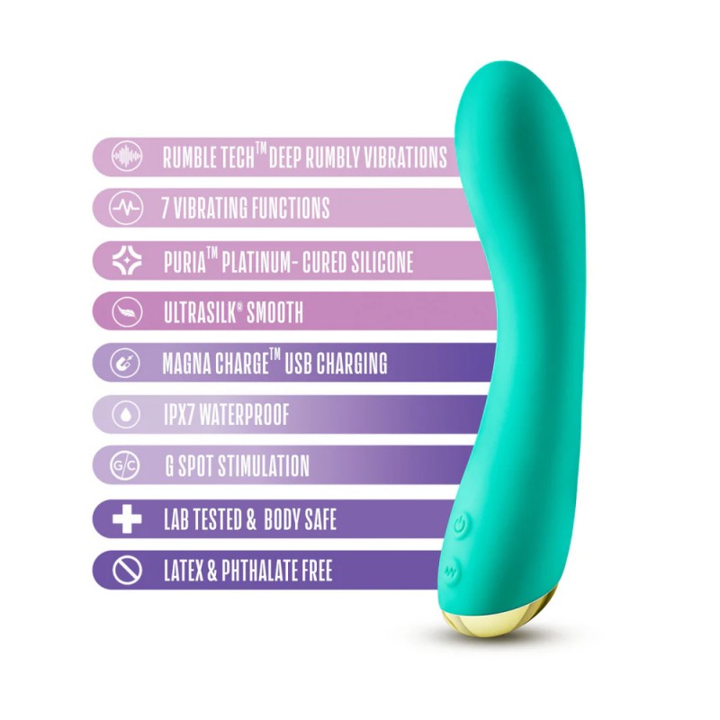 blush aria luscious af stimulation silicone g-spot vibrator multifunction