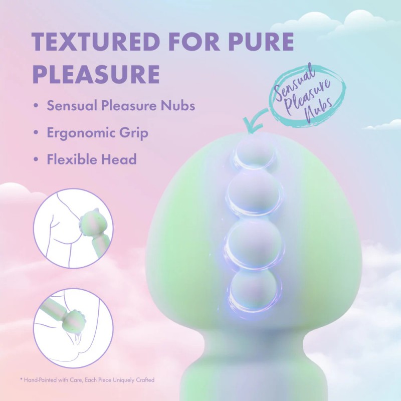 blush play with me unicorn dreams silicone wand clitoral vibrator ergonomic grip