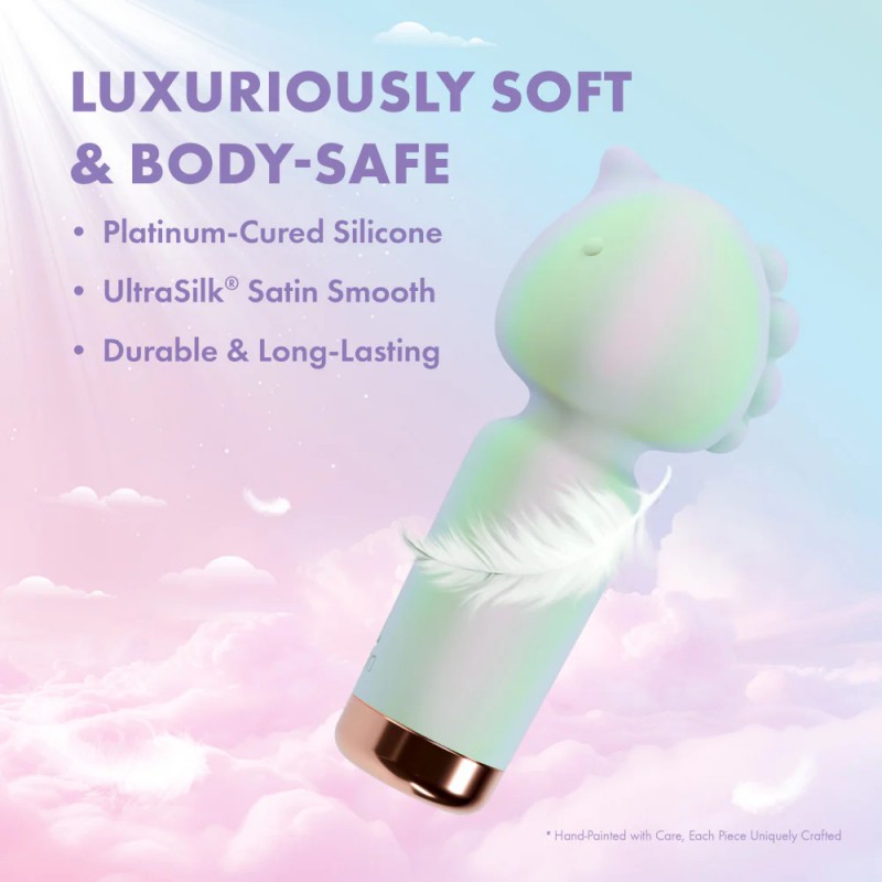 blush play with me unicorn dreams silicone wand clitoral vibrator ultrasilk