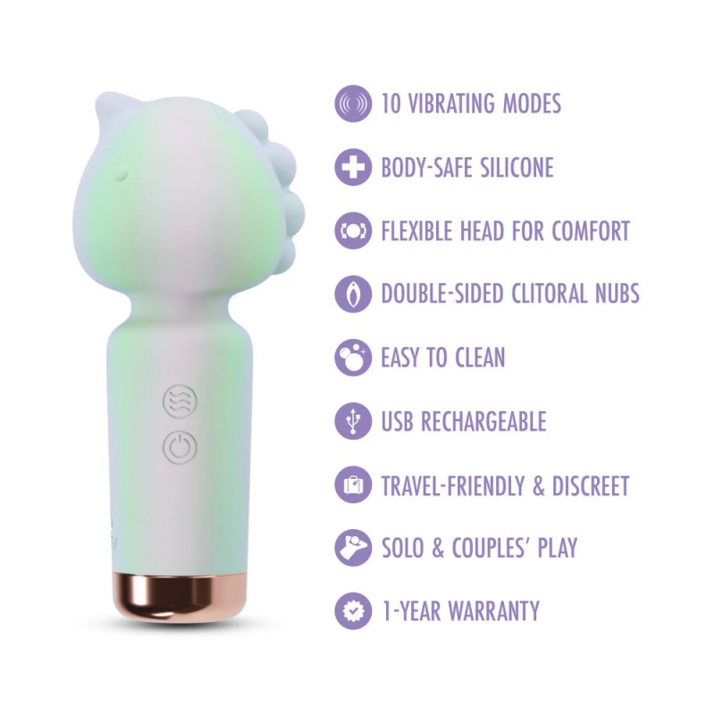 blush play with me unicorn dreams silicone wand clitoral vibrator powerful vibrator