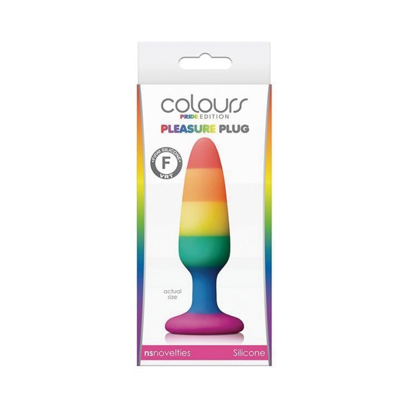 ns novelties colours pride edition pleasure rainbow anal plug rainbow colors