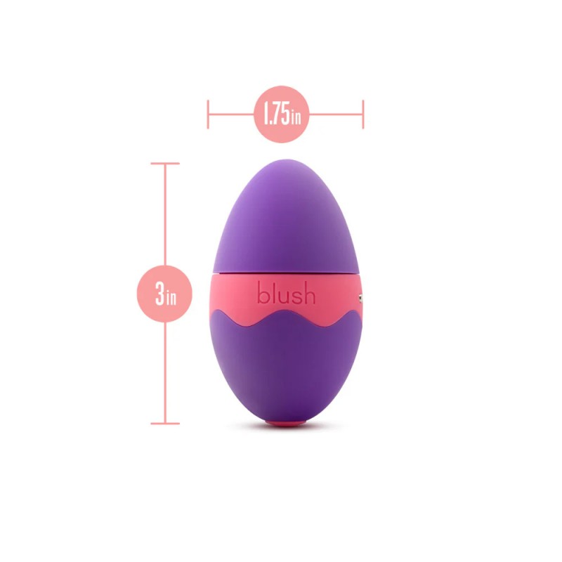 blush aria flutter tongue flicking silicone rechargeable clitoral stimulator egg vibrator