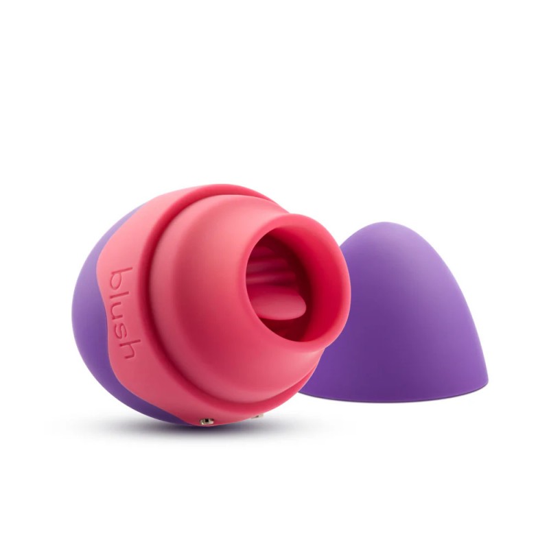 blush aria flutter tongue flicking silicone rechargeable clitoral stimulator