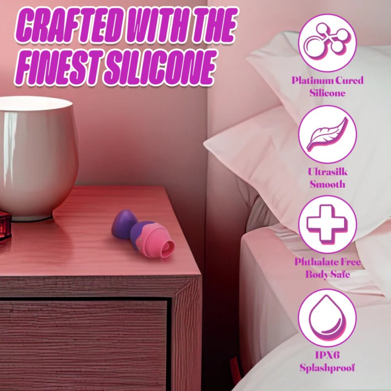 blush aria flutter tongue flicking silicone rechargeable clitoral stimulator finest silicone