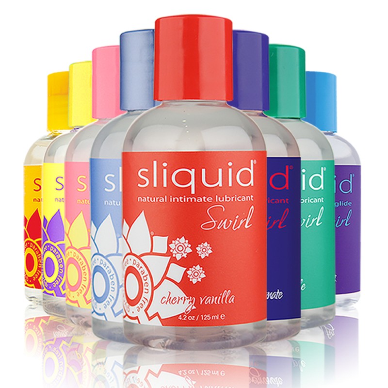 sliquid naturals swirl water based glycerin and paraben free lubricant 4.2 oz
