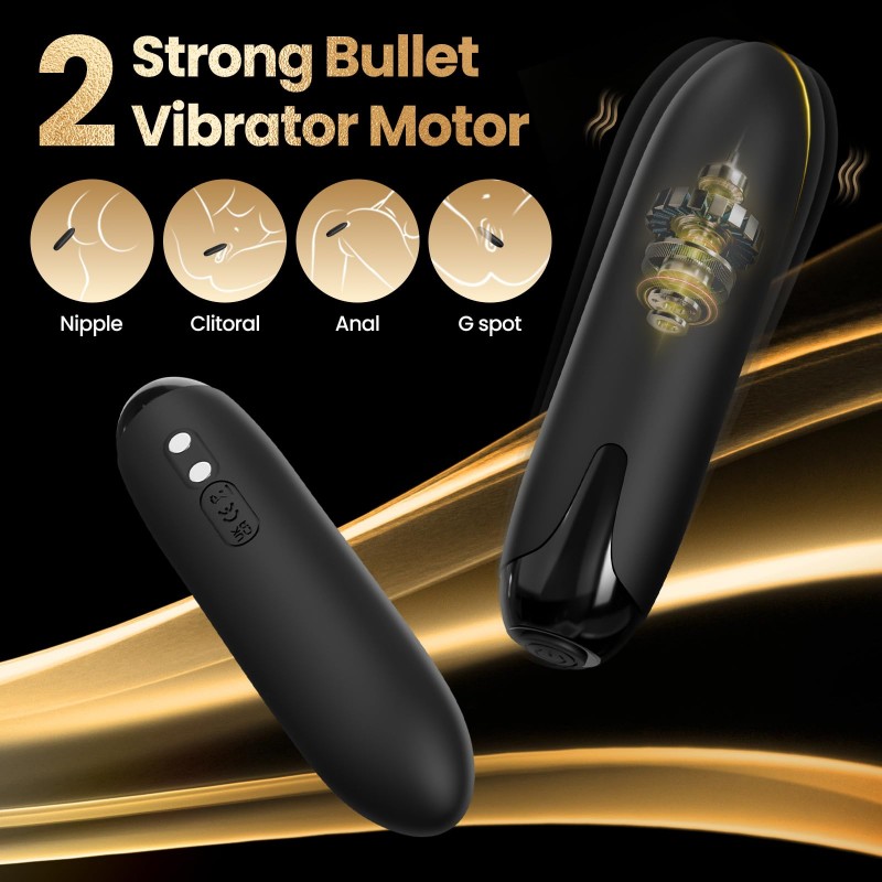 venusfun double lock penis ring with vibration bullet cock ring