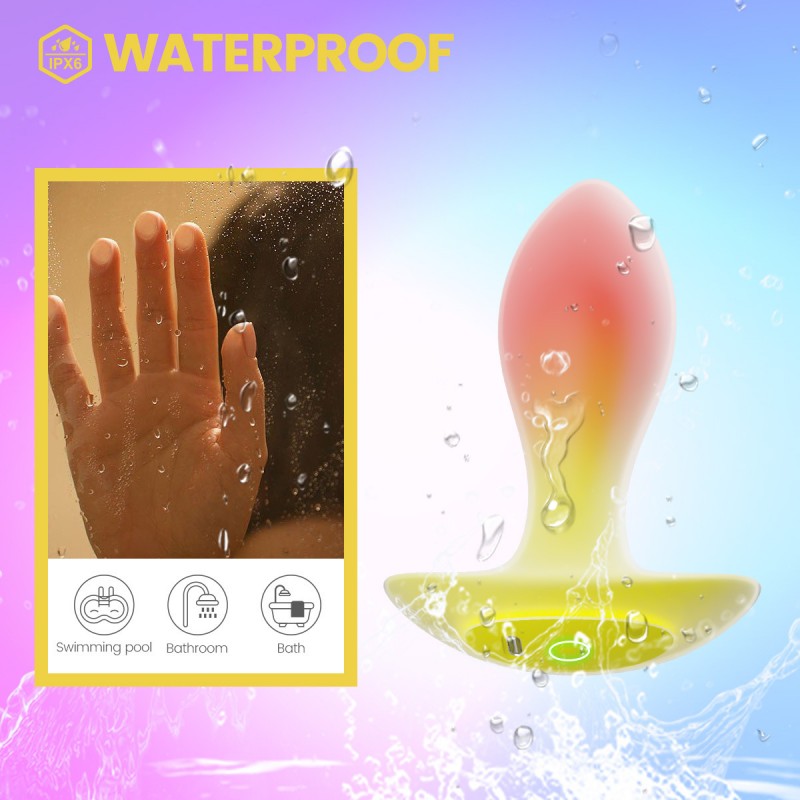 venusfun koi silicone vibrating clitoral butt plug with remote control waterproof