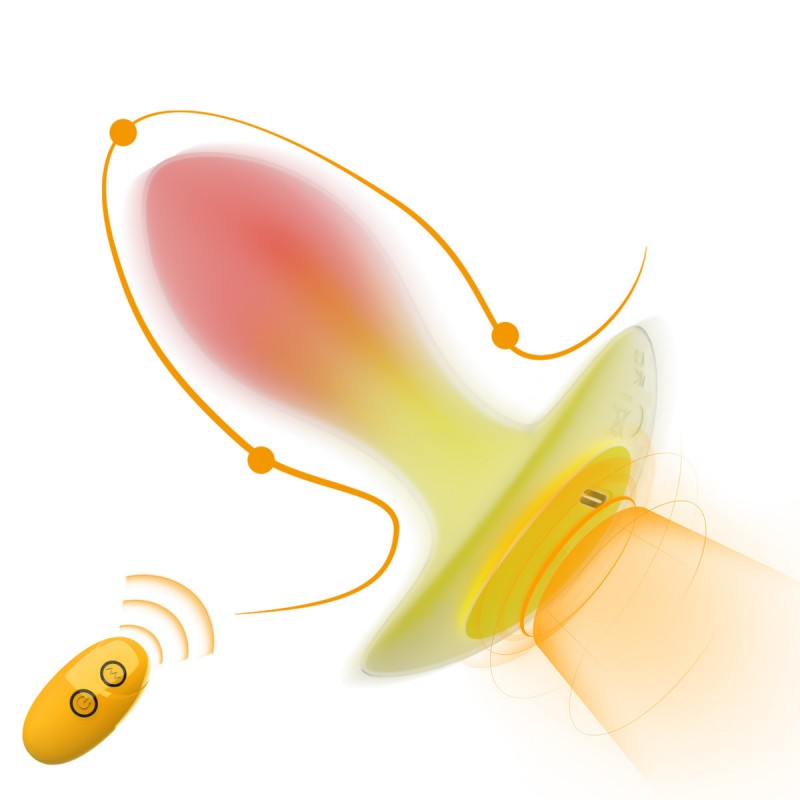 venusfun koi silicone vibrating clitoral butt plug with remote control