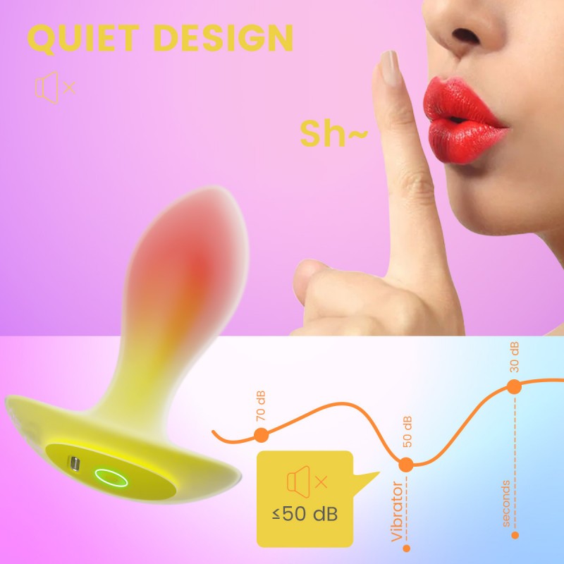 venusfun koi silicone vibrating clitoral butt plug with remote control quiet design