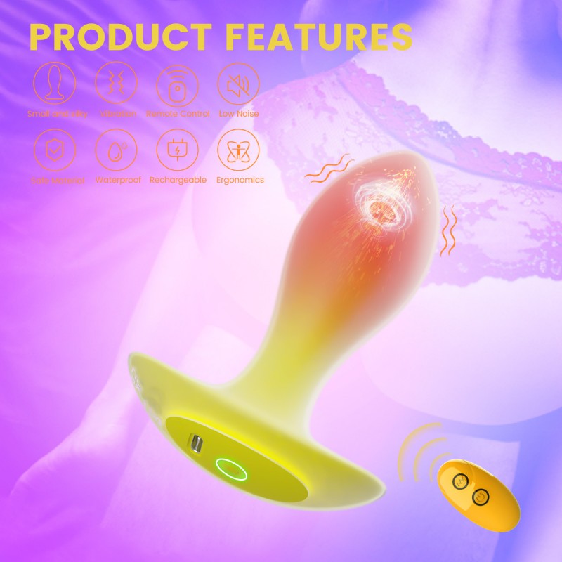 venusfun koi silicone vibrating clitoral butt plug with remote control best anal toy