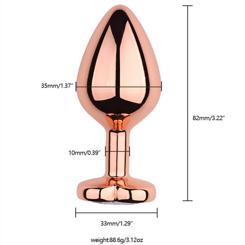 venusfun metal butt plug purple luxury jewelry anal trainer