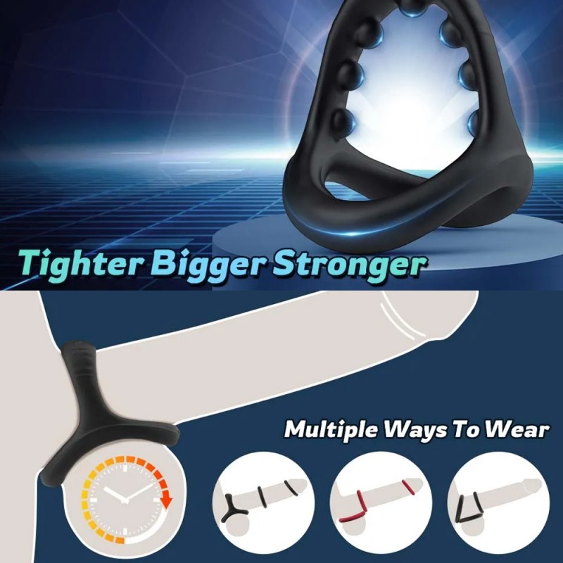 venusfun shark cock ring pk 6 pcs silicone penis ring multiple functions