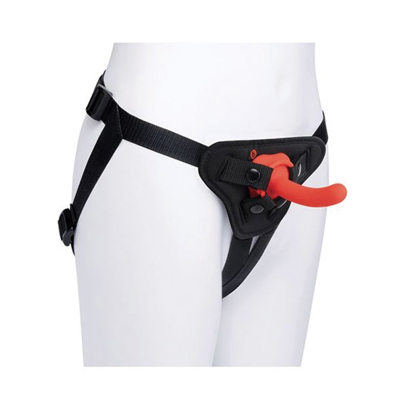 b-vibe beginner strap-on harness set with 5 silicone dildo pegging