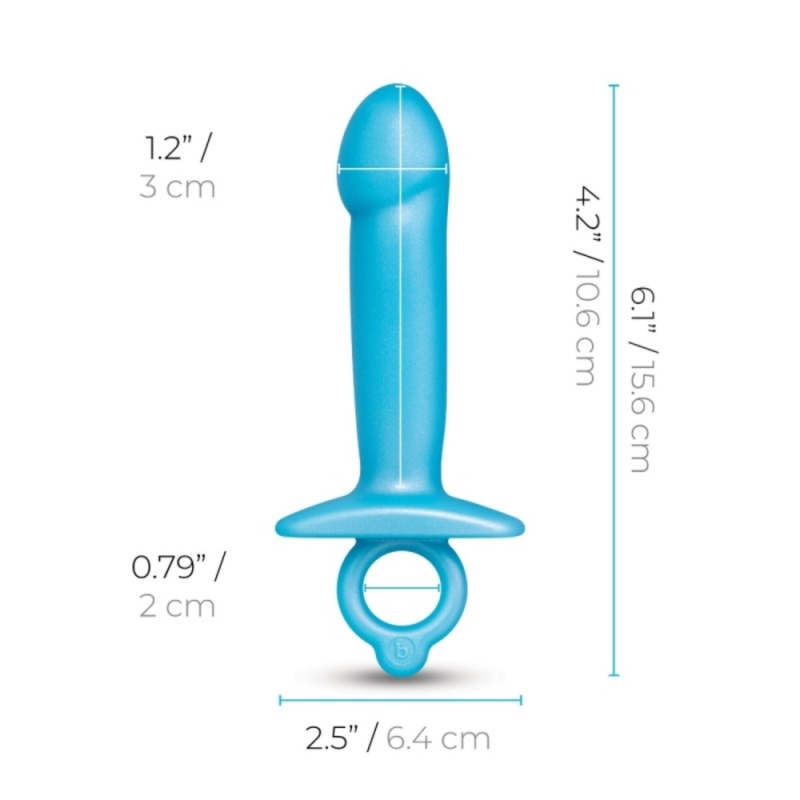 b-vibe butties lil dil silicone anal dildo butt toy with finger ring suitable size