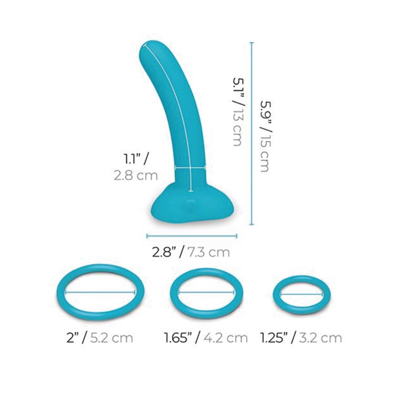 b-vibe every body strap-on harness set with 6 in silicone dildo pegging discreet pouch