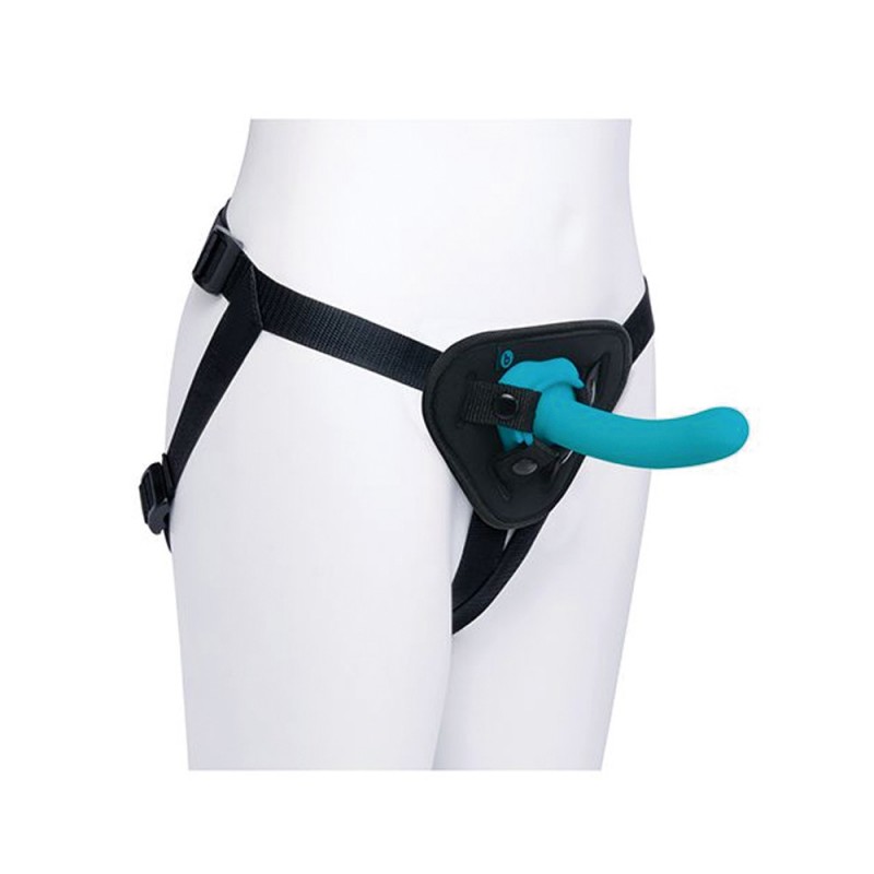 b-vibe every body strap-on harness set with 6 in silicone dildo pegging