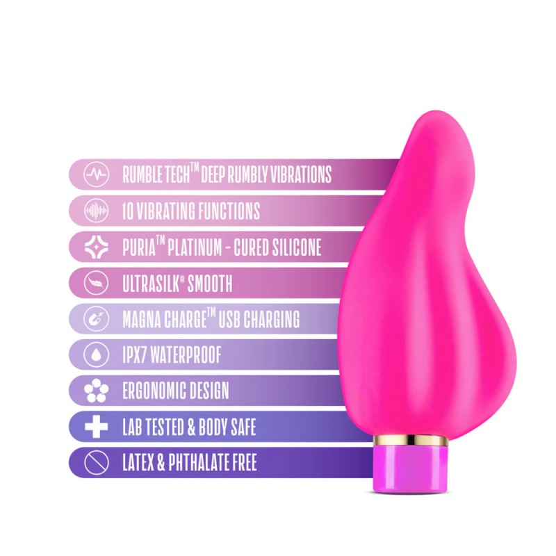 blush aria epic af curved fuchsia silicone clitoral vibrator powerful vibration