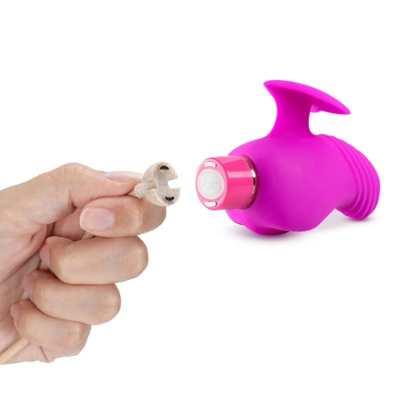 blush aria erotic af finger fin silicone rechargeable clitoral vibrator usb charging