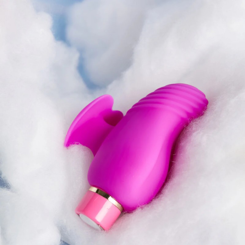 blush aria erotic af finger fin silicone rechargeable clitoral vibrator