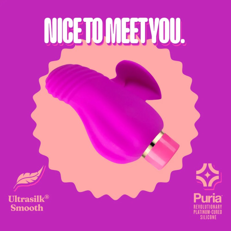 blush aria erotic af finger fin silicone rechargeable clitoral vibrator premium silicone