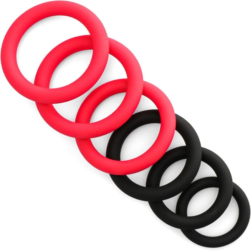 venusfun pk 6 pcs silicone penis ring set for long lasting male sex
