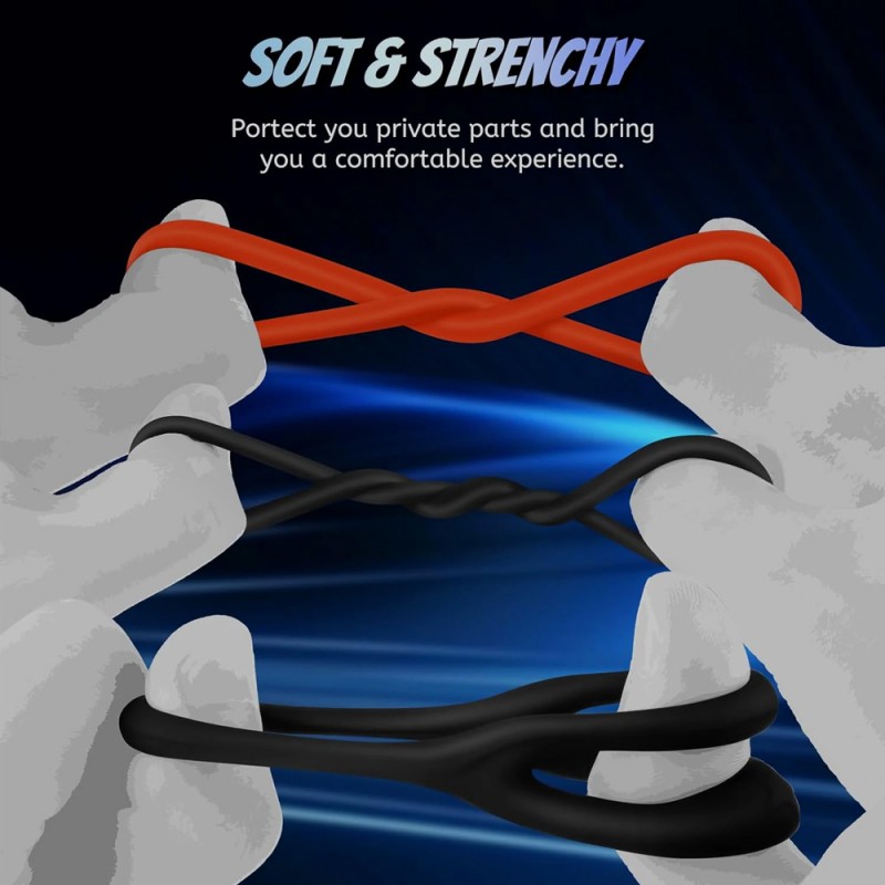 venusfun pk 6 pcs silicone penis ring set for long lasting male sex