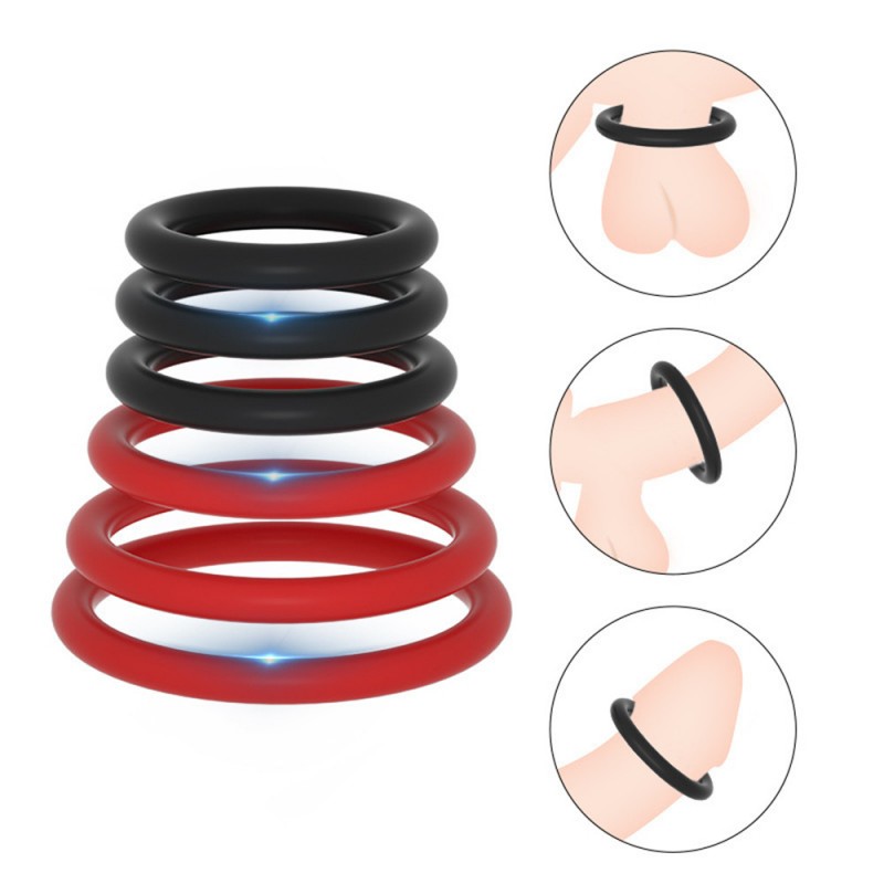 venusfun pk 6 pcs silicone penis ring set for long lasting male sex