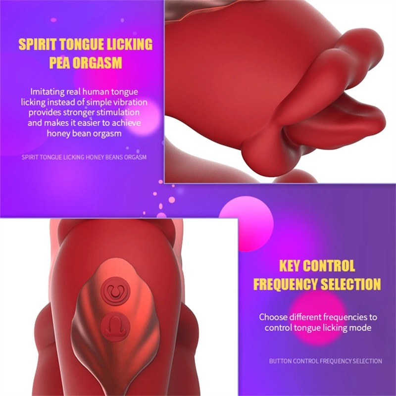 venusfun rotating tongue strong vibration licking and sucking g-spot vibrator spirit tongue