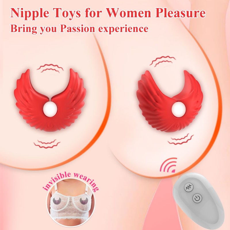 elegant angel wing design nipple clamps