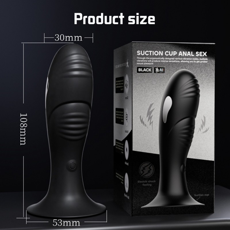 venusfun roselex electric shock anal plug prostate massager with suction cup exquisite package