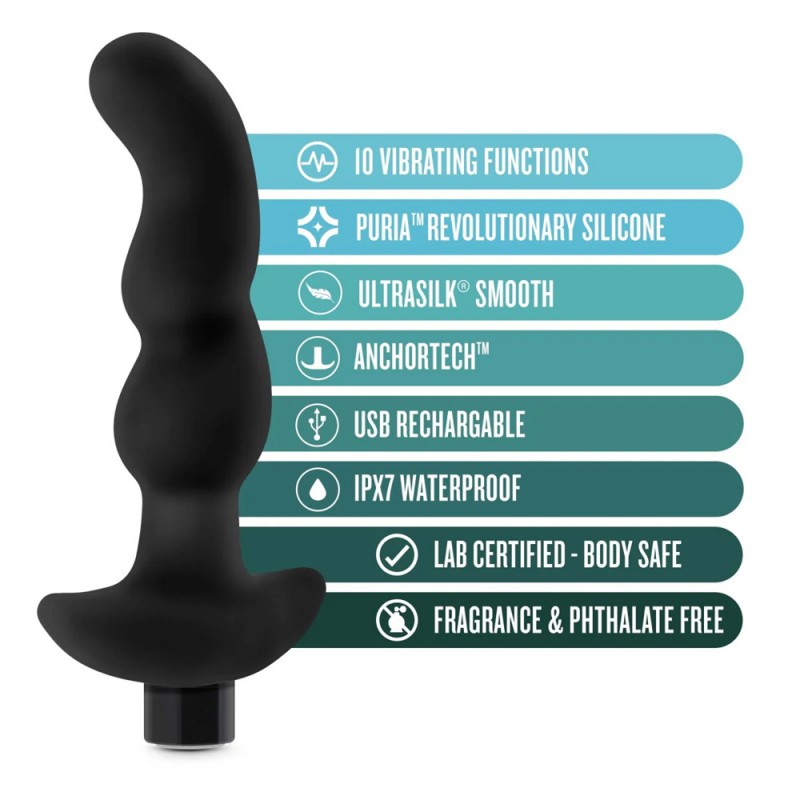 blush anal adventures platinum silicone vibrating prostate massager 03 multifunctional butt plugs